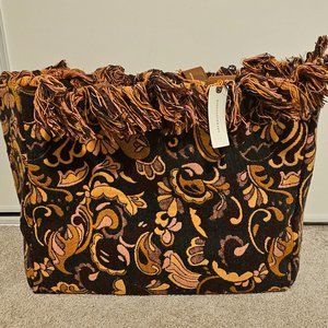 "New with Tag" Anthropologie Canvas Swirl Tote